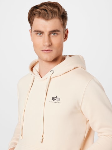 ALPHA INDUSTRIES Klasický střih Mikina – bílá