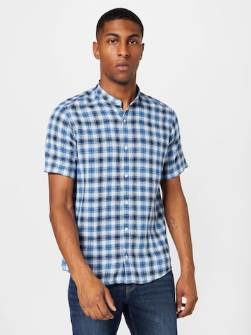 s.Oliver Regular fit Button Up Shirt in Blue: front