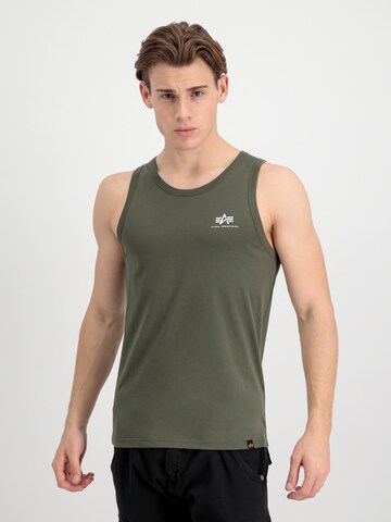 T-Shirt ALPHA INDUSTRIES en vert : devant