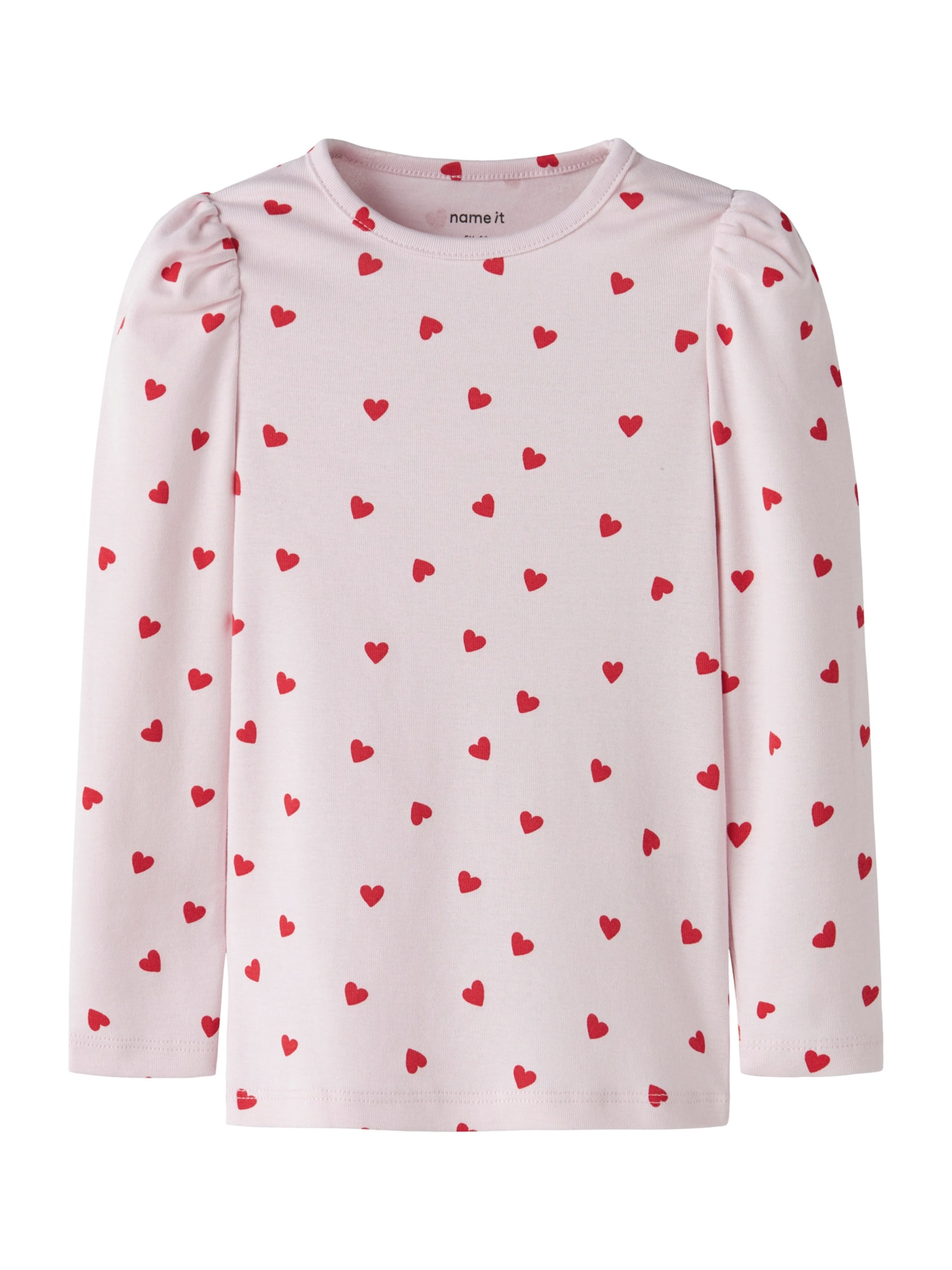 NAME IT T-shirt 'NMFBHEART' i rosa: framsida