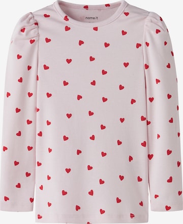 NAME IT Shirt 'NMFBHEART' in Pink: front