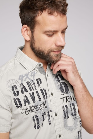 CAMP DAVID Regular fit Button Up Shirt in Grey