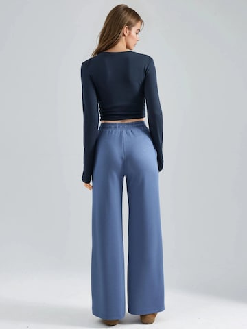 Hiccup Wide leg Broek in Blauw