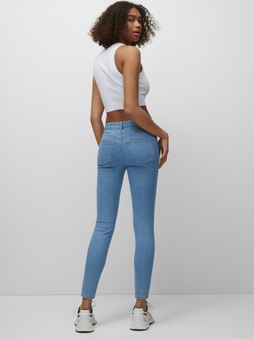 Pull&Bear Skinny Jeggings in Blauw