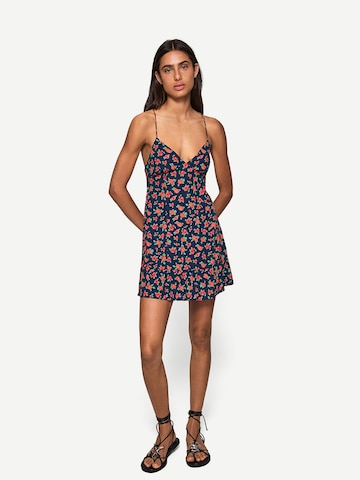 Bershka Лятна рокля в синьо