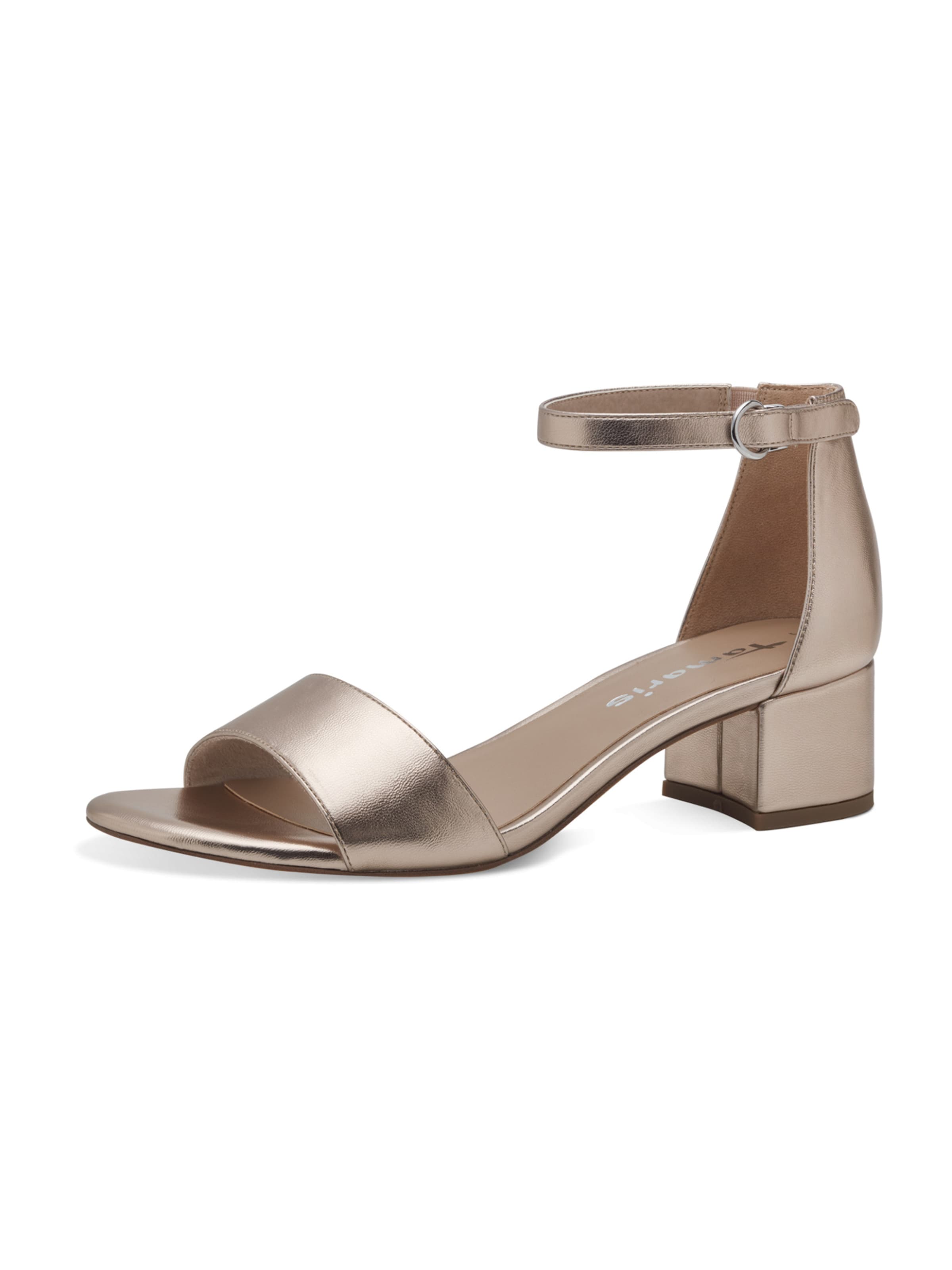 Sandales Tamaris en or : devant