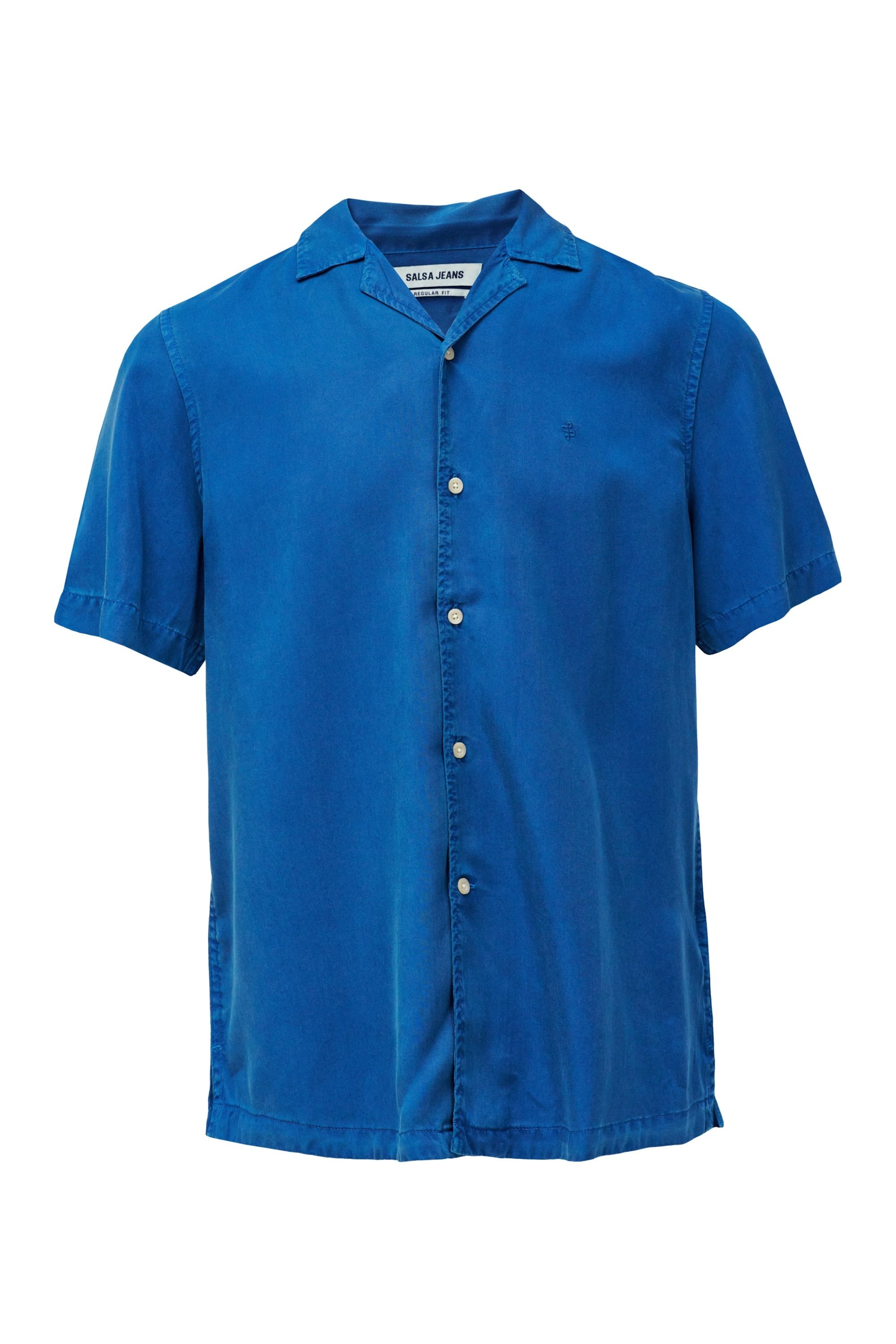 Salsa Jeans Regular fit Overhemd in Blauw: voorkant