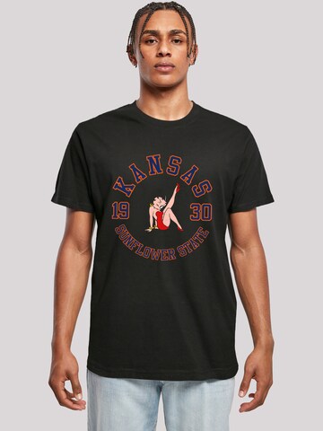 T-Shirt 'Betty Boop Kansas Sunflower State' F4NT4STIC en noir : devant