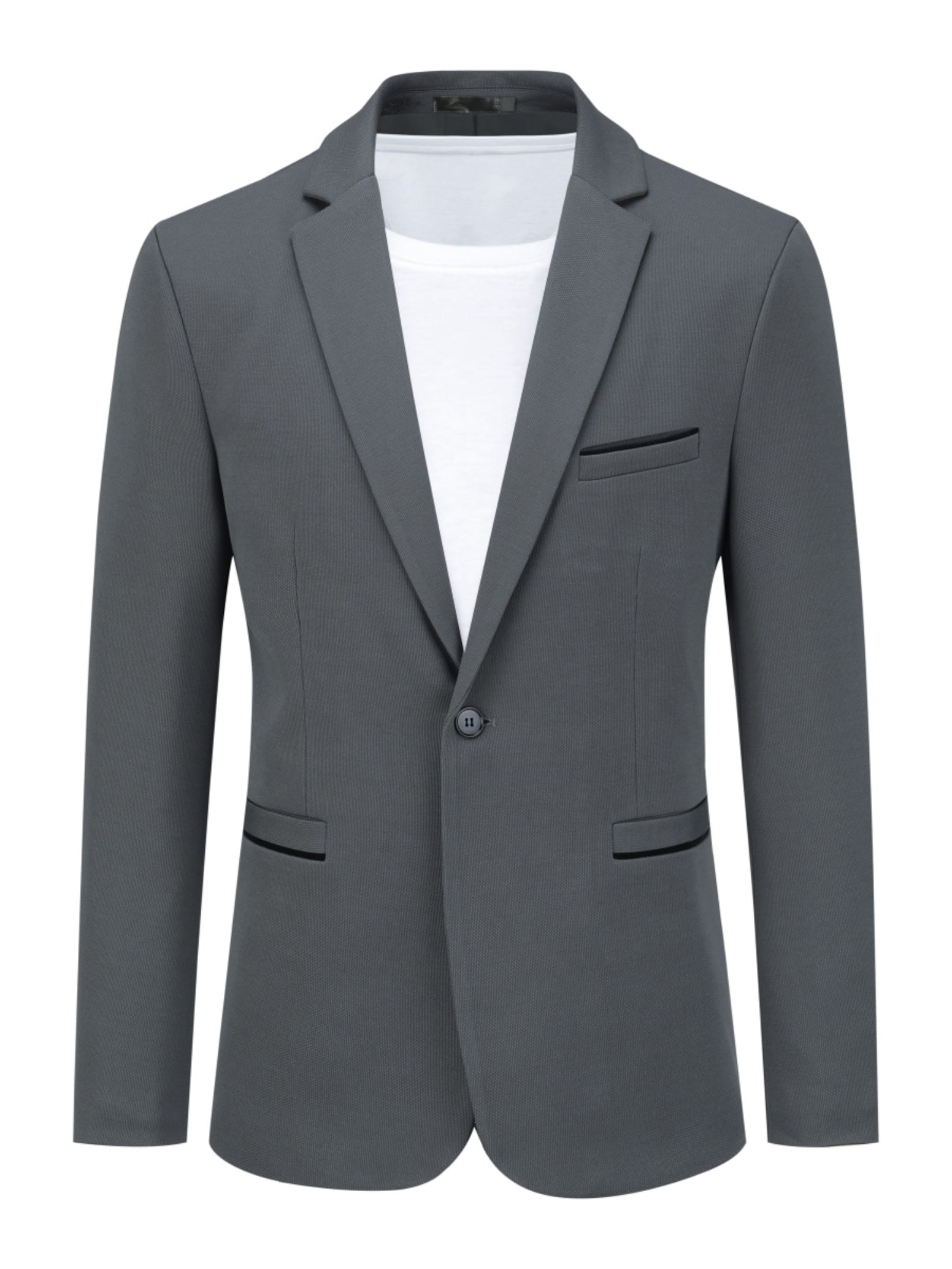 Youthup Suit Jacket in Grey: front