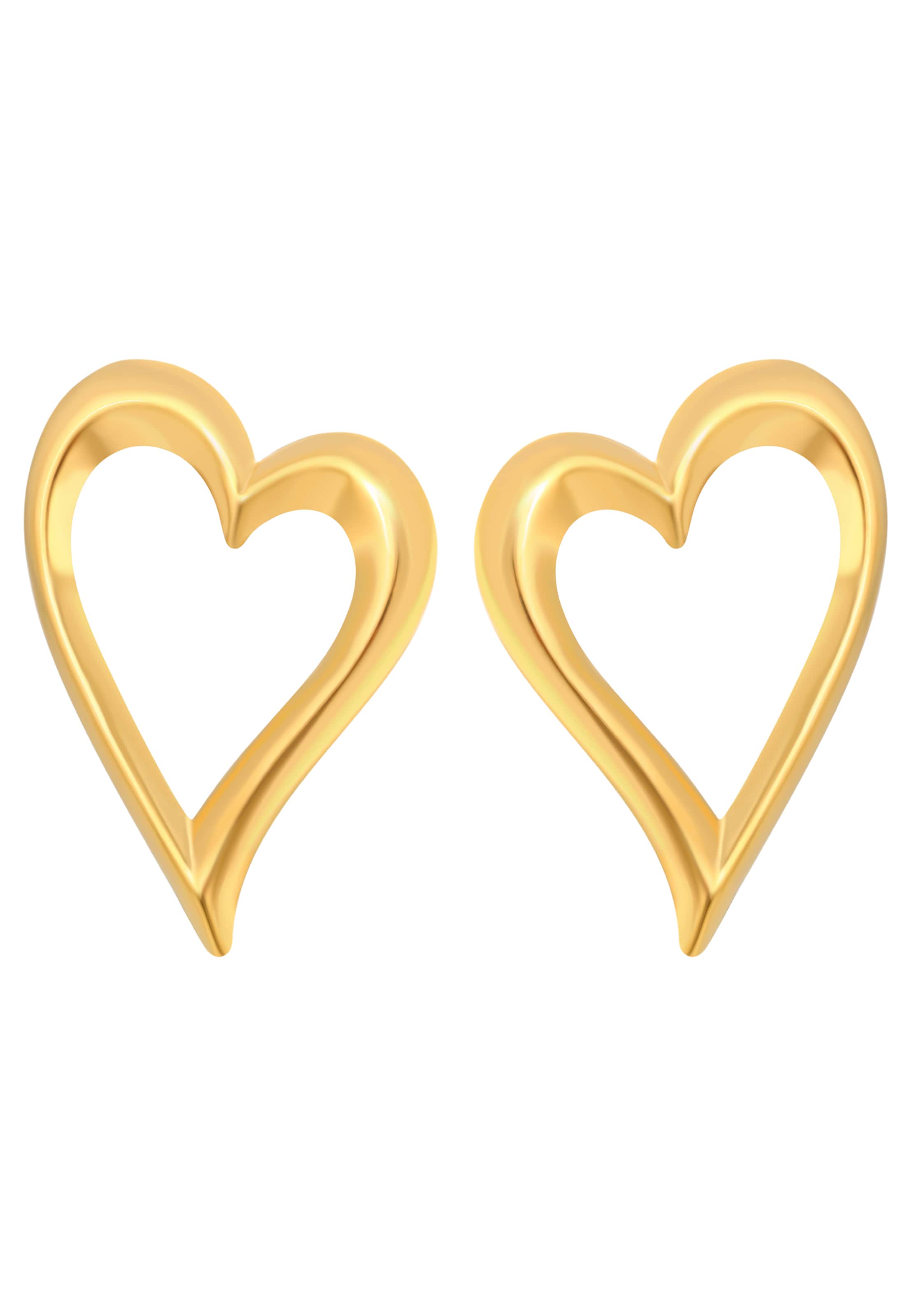 Boucles d'oreilles faina en or : devant