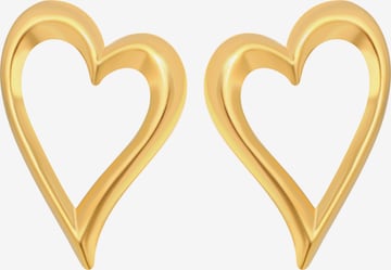 Boucles d'oreilles faina en or : devant