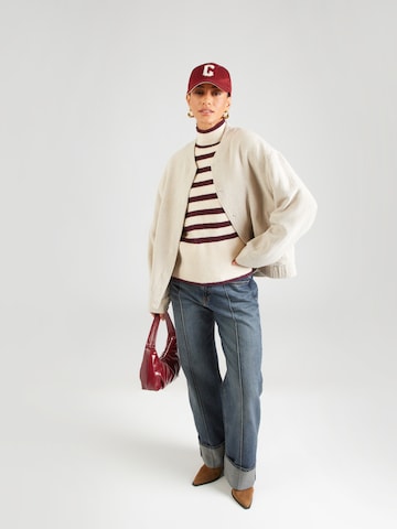 VILA Oversized Sweater 'VILAVINIA' in Beige