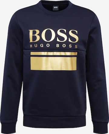 Coupe regular Sweat-shirt 'Salbo 1' BOSS Green en bleu : devant