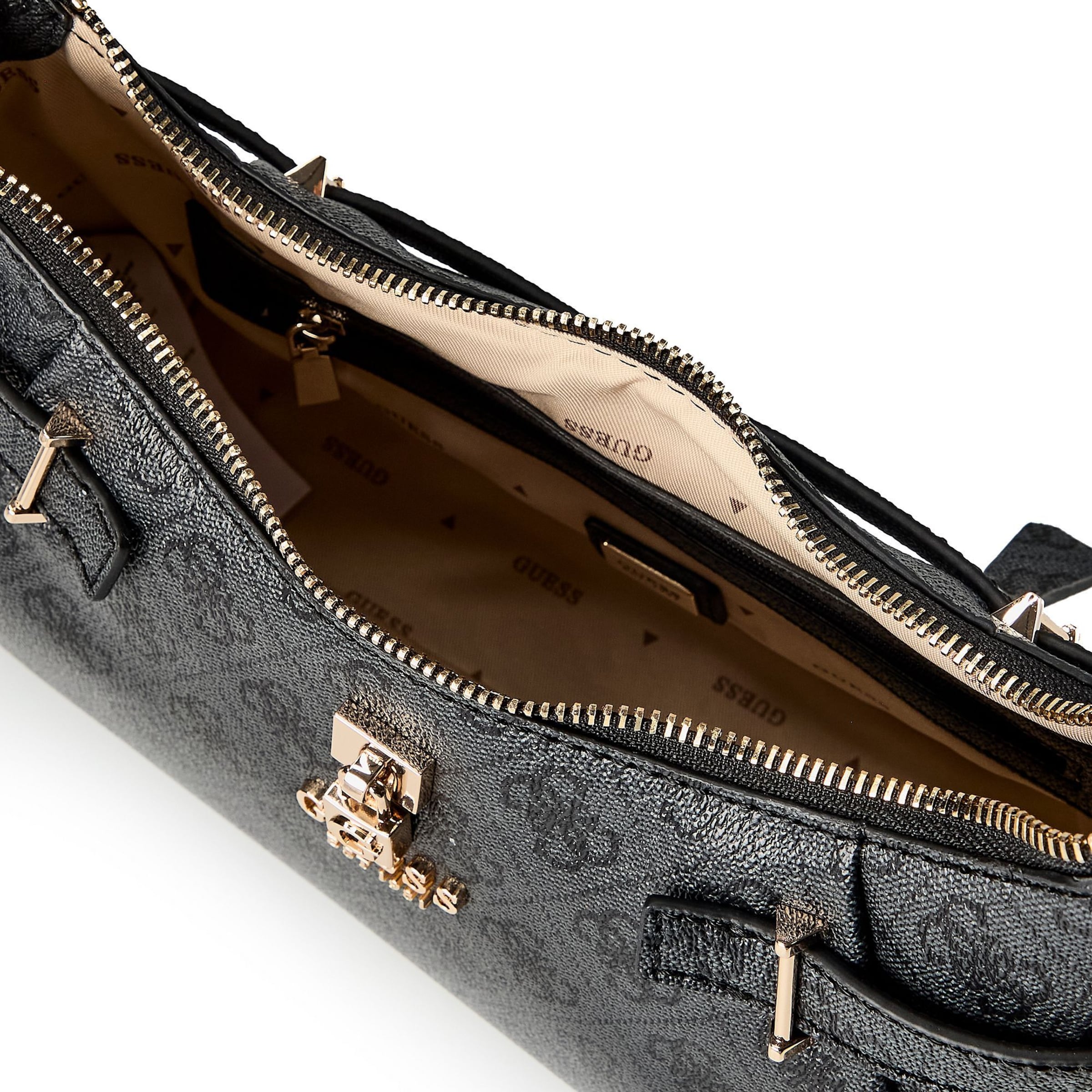 GUESS Schultertasche 'Yesba' in Schwarz