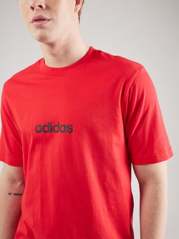 ADIDAS ORIGINALS Funkcionalna majica 'Essentials Linear' | rdeča barva