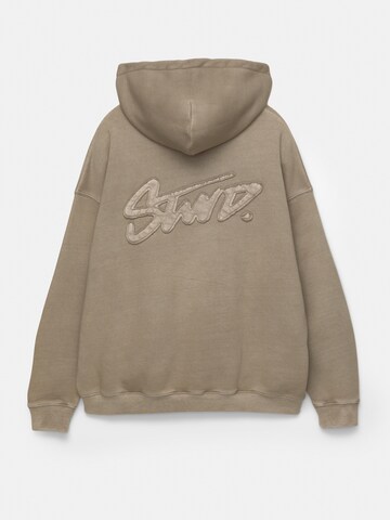 Pull&Bear Sweatshirt 'STWD' in Beige