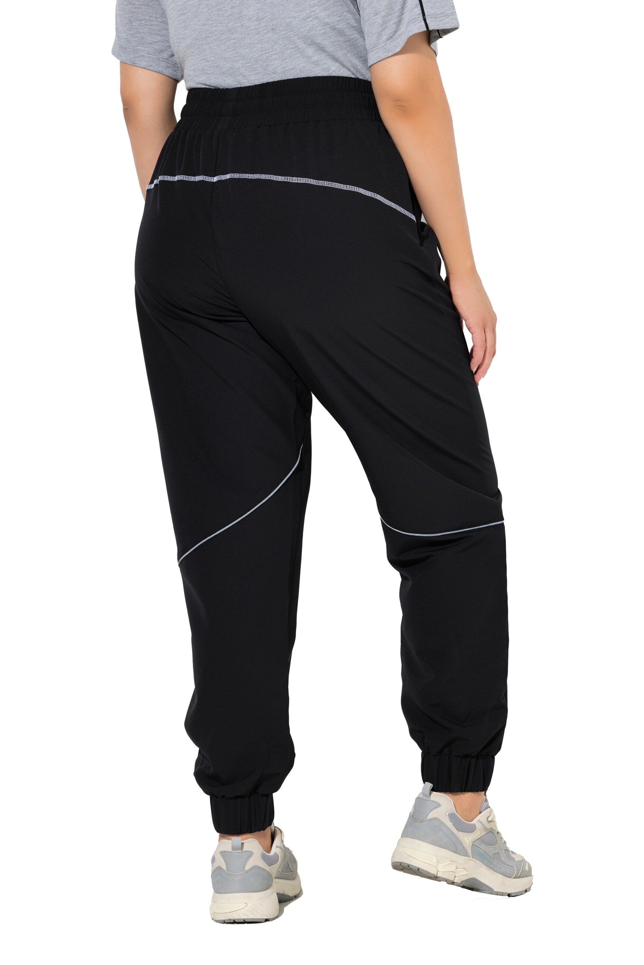 Ulla Popken Tapered Weatherproof pants in Black
