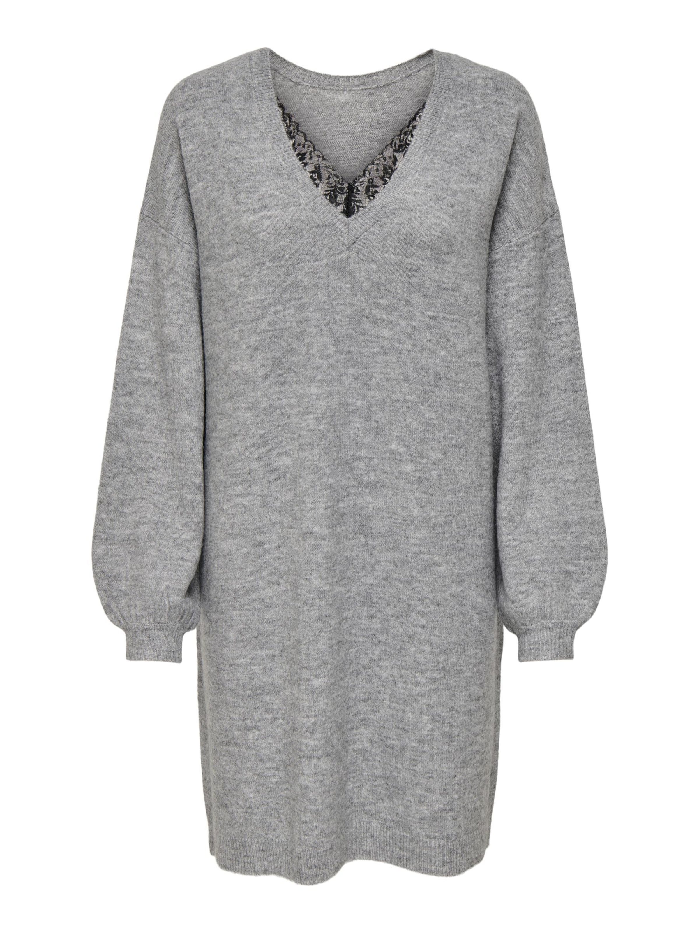 Robes en maille 'ONLManifesta' ONLY en gris : devant