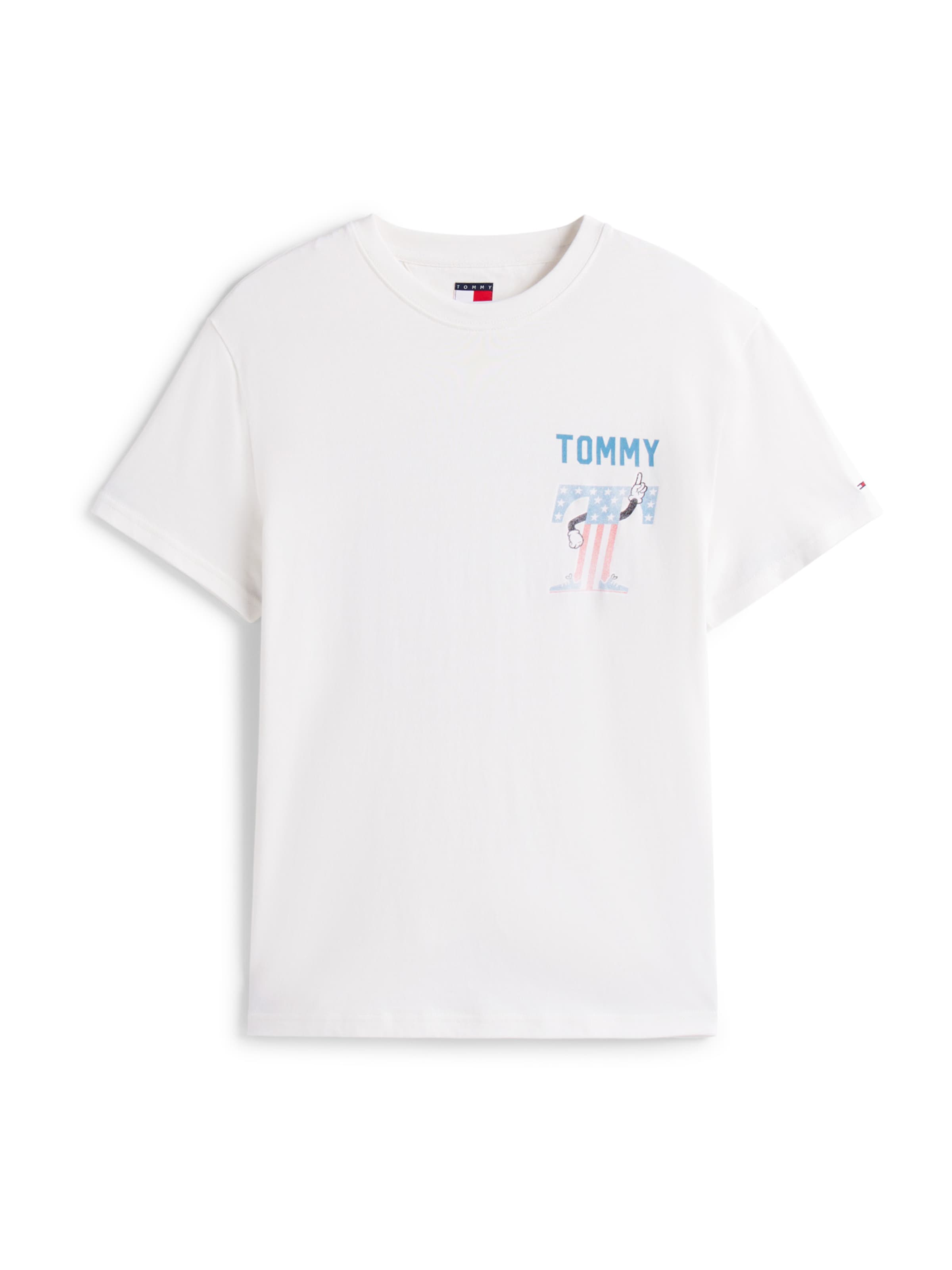 Tommy Jeans - Camiseta 'USA' en blanco: frente