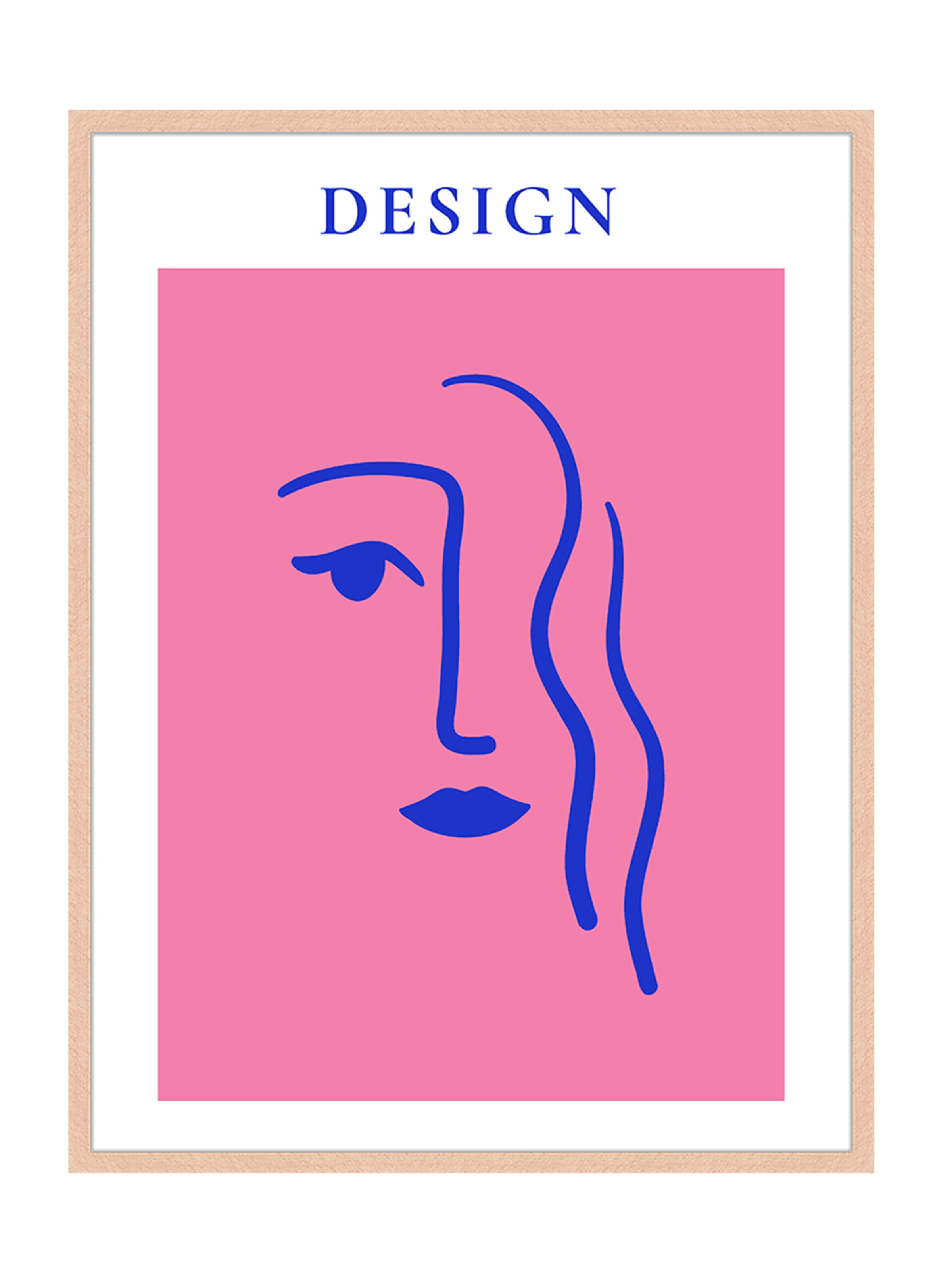 Liv Corday Bild 'Face in Pink' in Braun: Vorderseite