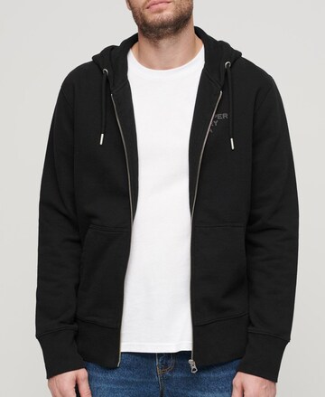 Superdry Zip-Up Hoodie in Black