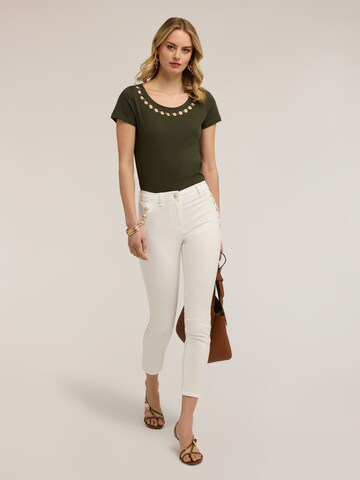 MOTIVI Slimfit Broek in Wit