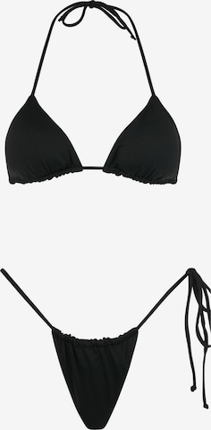 Acuarela Brand Bikini 'Rio Triangle Bikini Set' in Zwart: voorkant