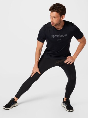 Reebok Skinny Sporthose in Schwarz