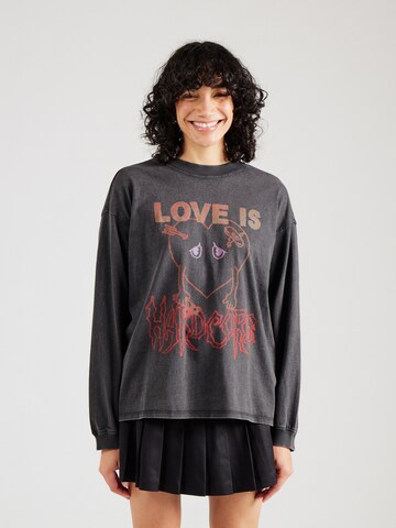 Monki T-shirt i svart: framsida