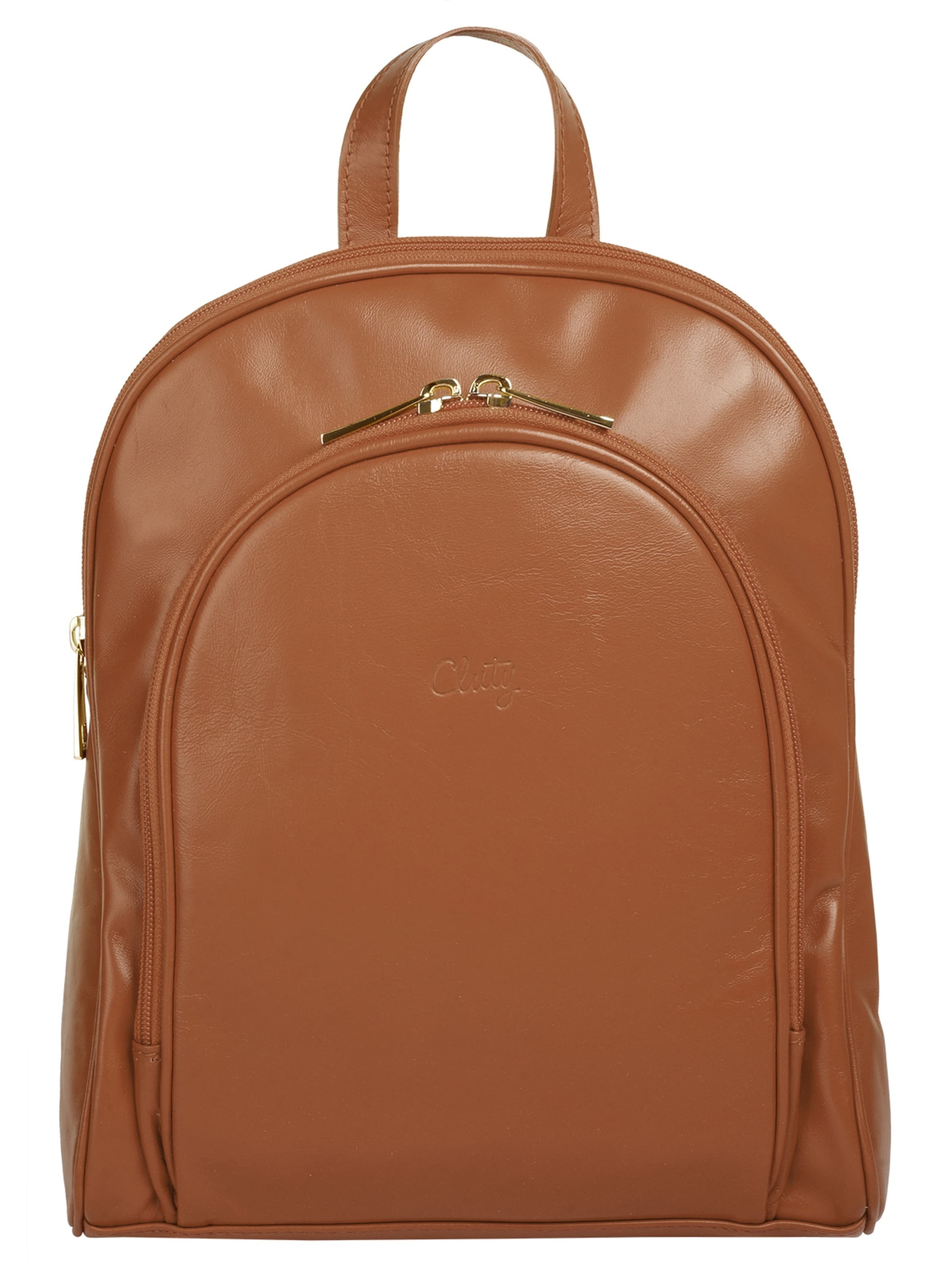 Cluty Backpack in Brown: front