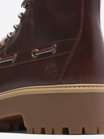 TIMBERLAND Schnürstiefelette in Rot