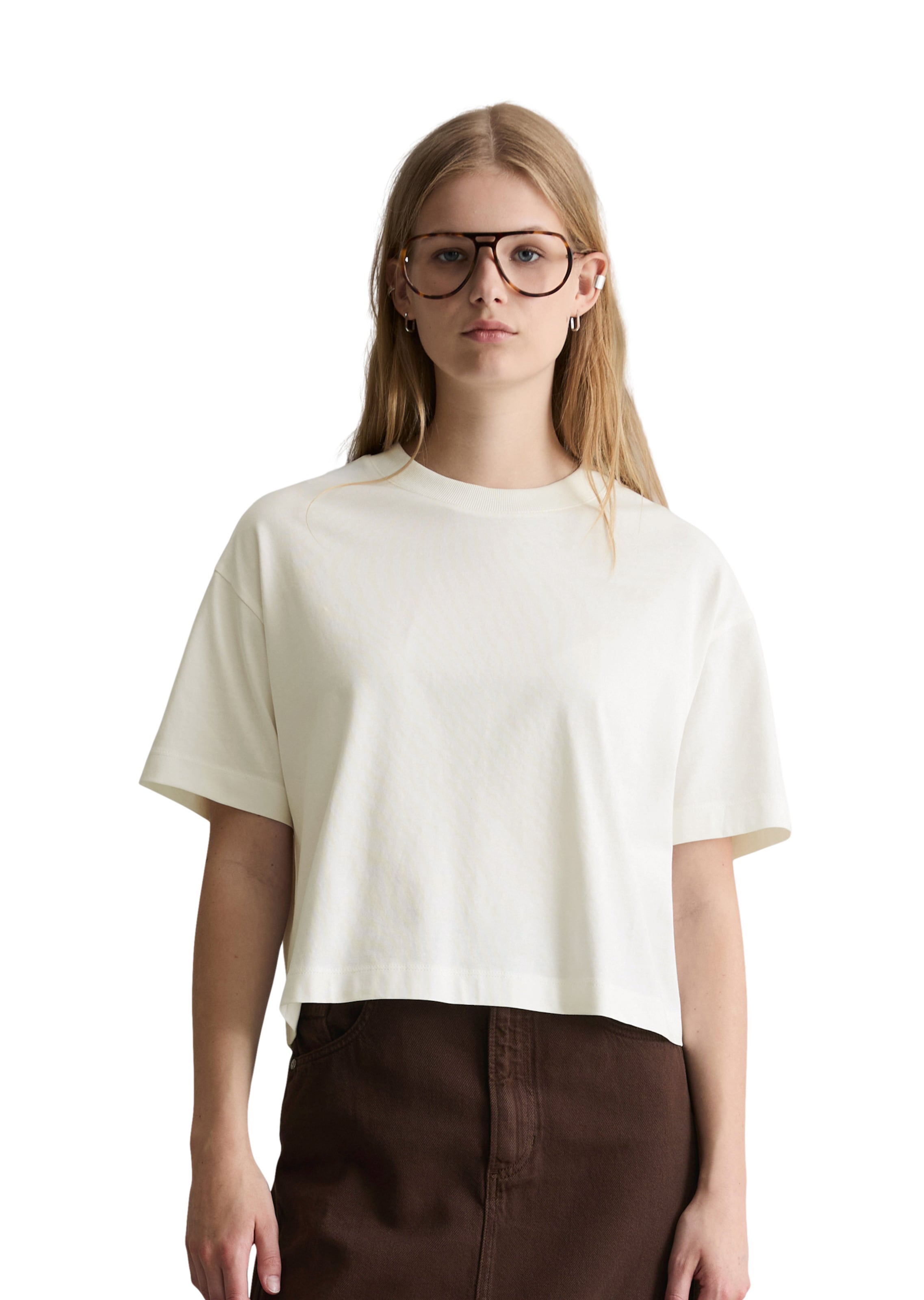 T-shirt Marc O'Polo DENIM en blanc : devant