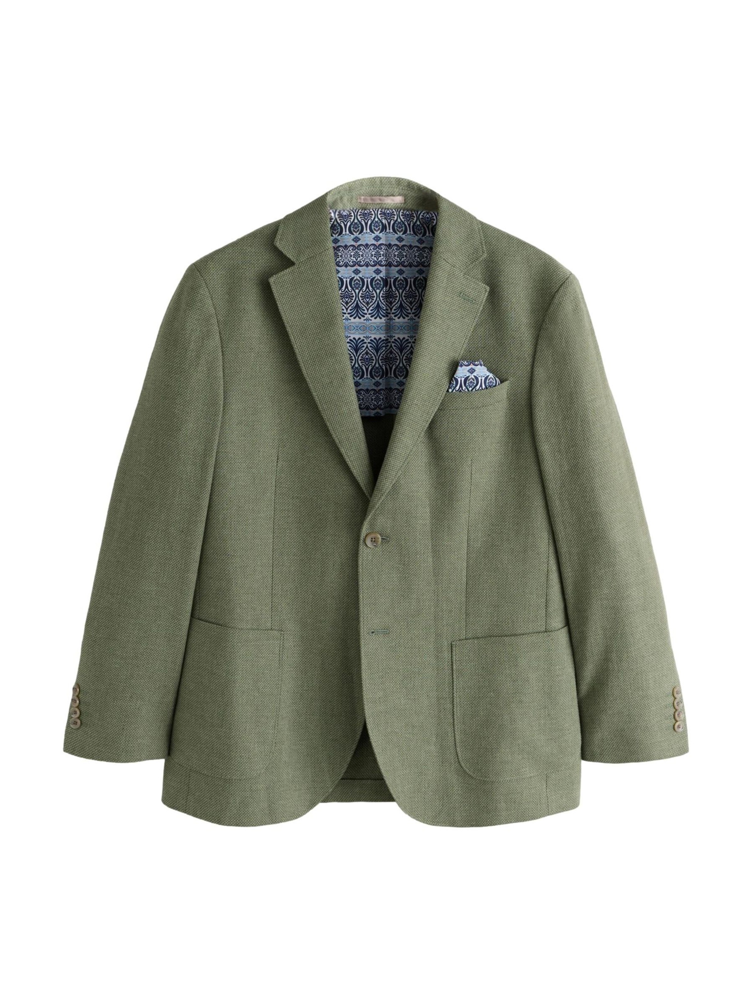 Next Regular Fit Sakko in Grün: Vorderseite