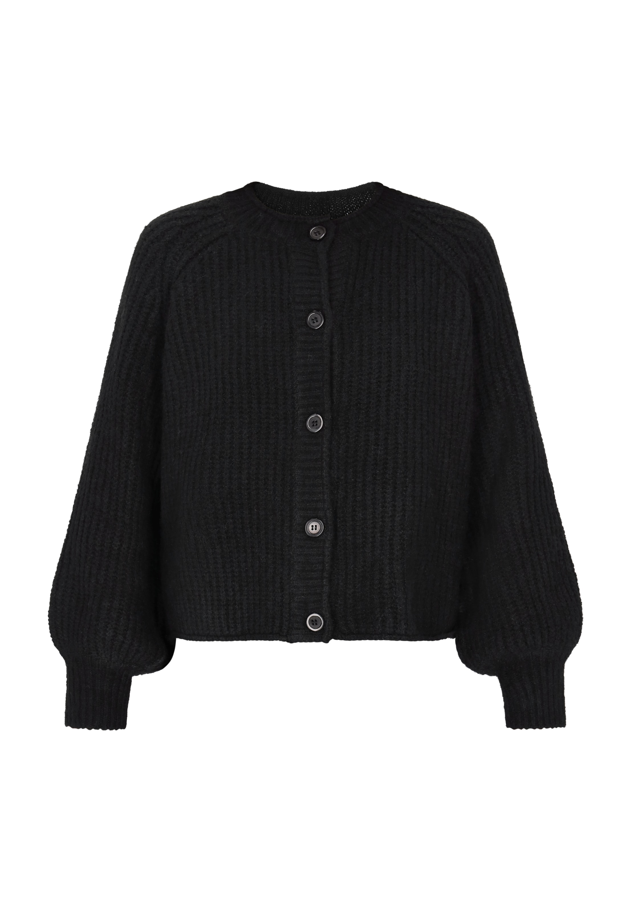 DreiMaster Vintage Gebreid vest in Zwart: voorkant