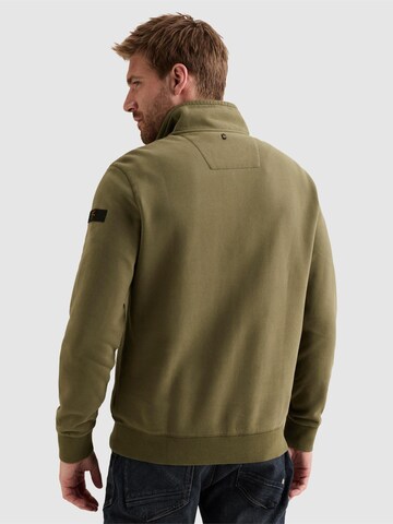Sweat-shirt 'Sweatshirt with half-zip and garment-dye wash' PME Legend en vert