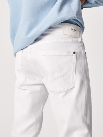 Coupe slim Jean 'Stanley' Pepe Jeans en blanc