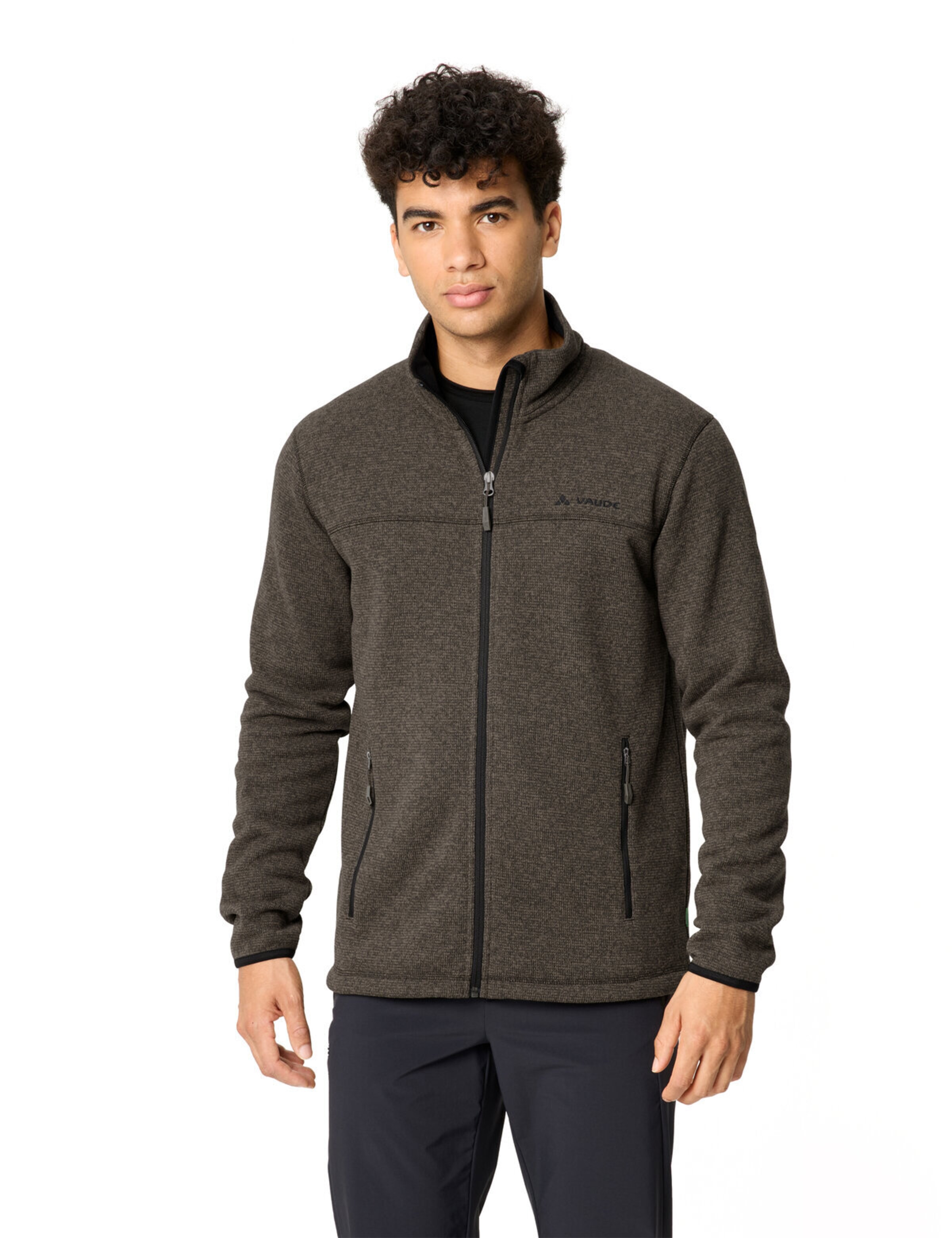 VAUDE Gebreid sportvest 'Rienza III' in Bruin: voorkant