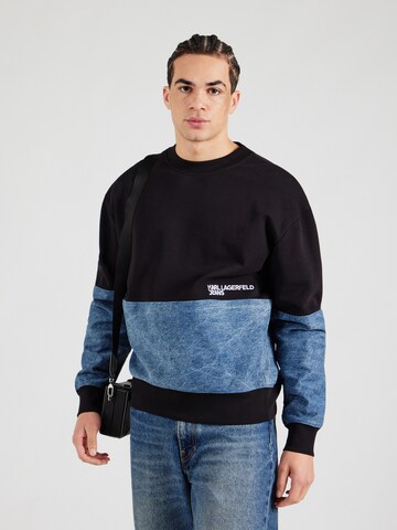 KARL LAGERFELD JEANS Sweatshirt in Black: front