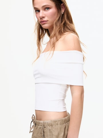 T-shirt Pull&Bear en blanc