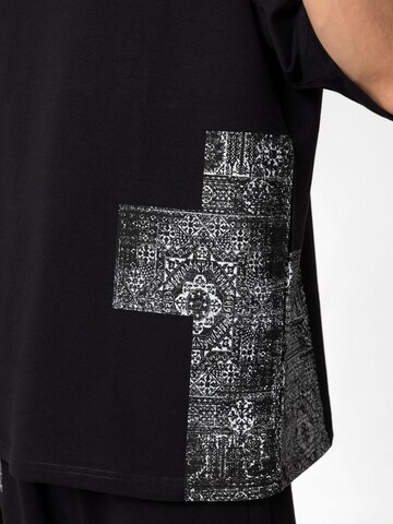Loosefit Pantaloni 'Wax Plant' di VAMOS CLO in nero