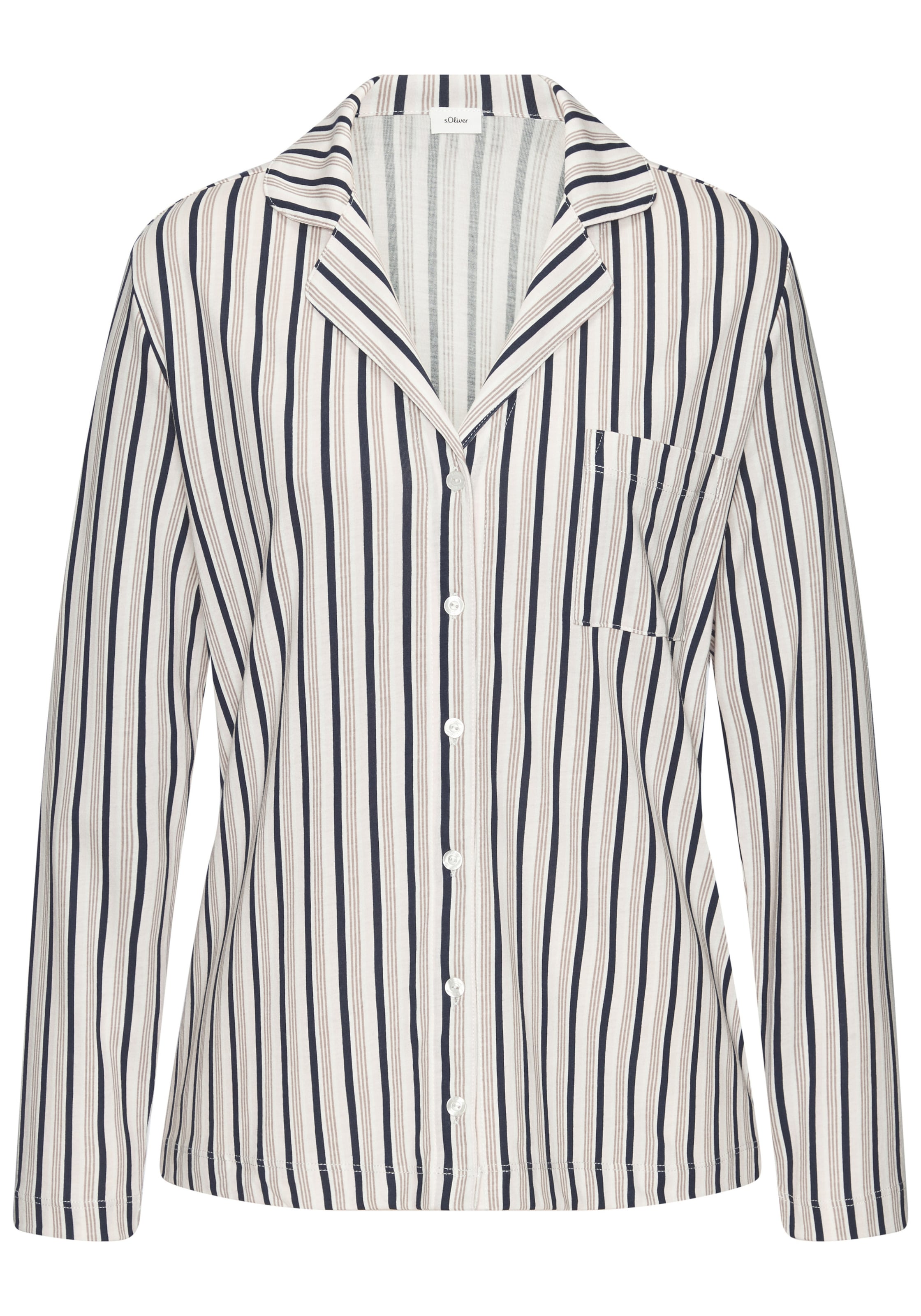 s.Oliver - Camiseta para dormir en marrón: frente