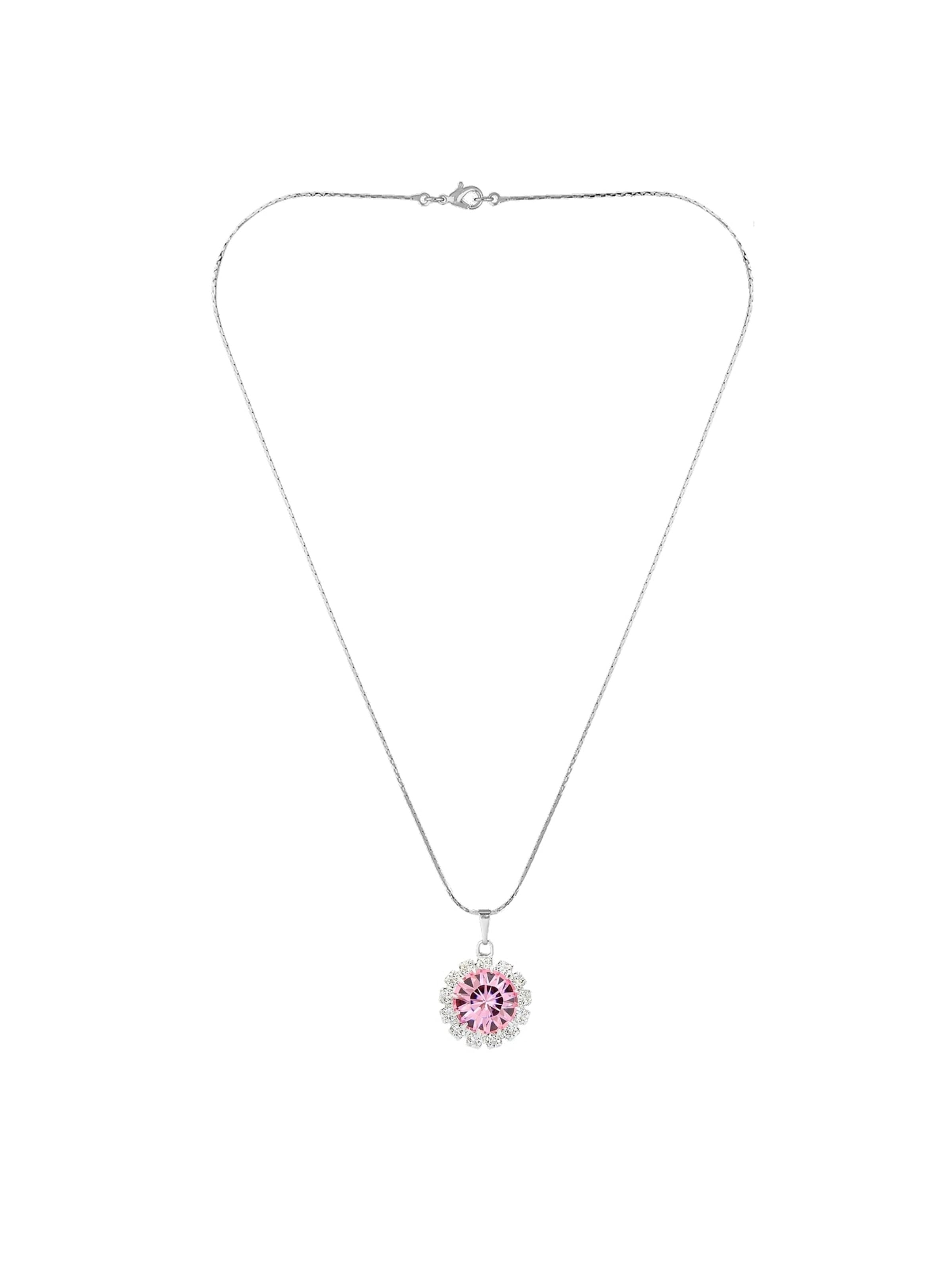 EXCLUSIVE EDITION Řetízek 'Saton adorned with Swarovski crystals' – pink
