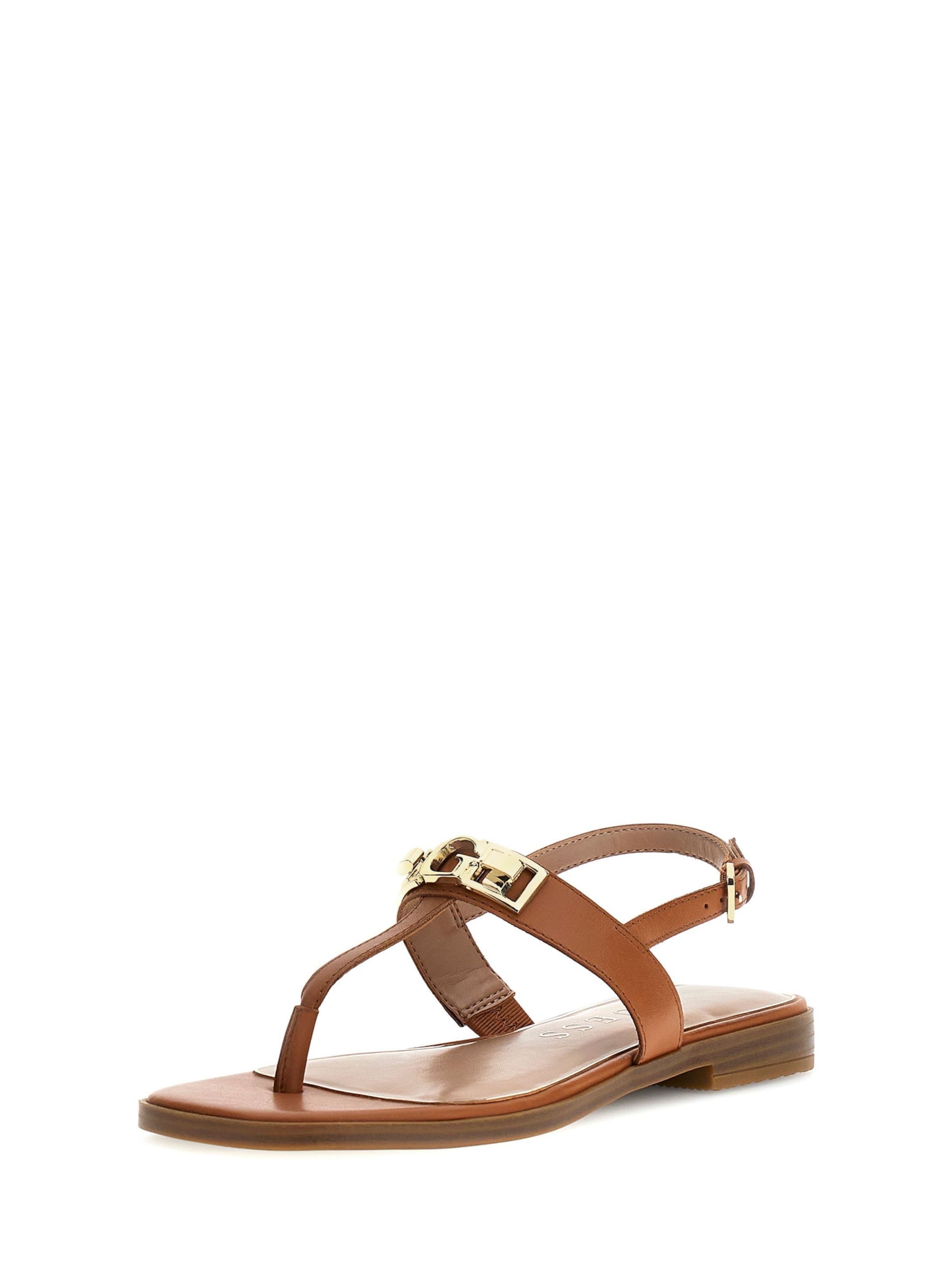GUESS - Sandalias de dedo 'RAMIRY' en marrón: frente