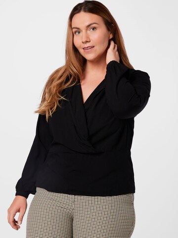 ABOUT YOU Curvy - Blusa 'Franja' en negro: frente