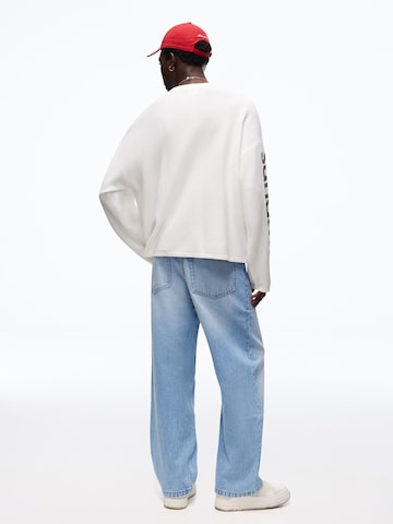Baggy Jeans de la Bershka pe albastru