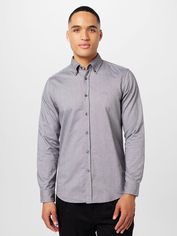 Coupe regular Chemise 'Rickert' BOSS en gris : devant