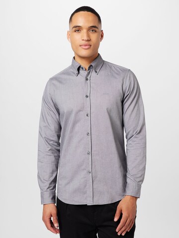 BOSS Orange Regular fit Button Up Shirt 'Rickert' in Grey: front
