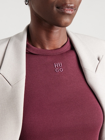 HUGO Koszulka 'Dafilomena_3' w kolorze fioletowy