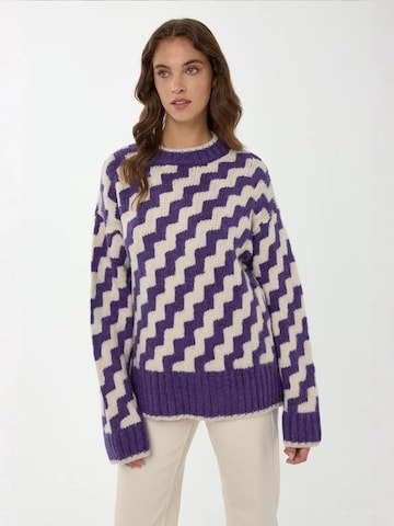 Hiccup Pullover in Lila: Vorderseite