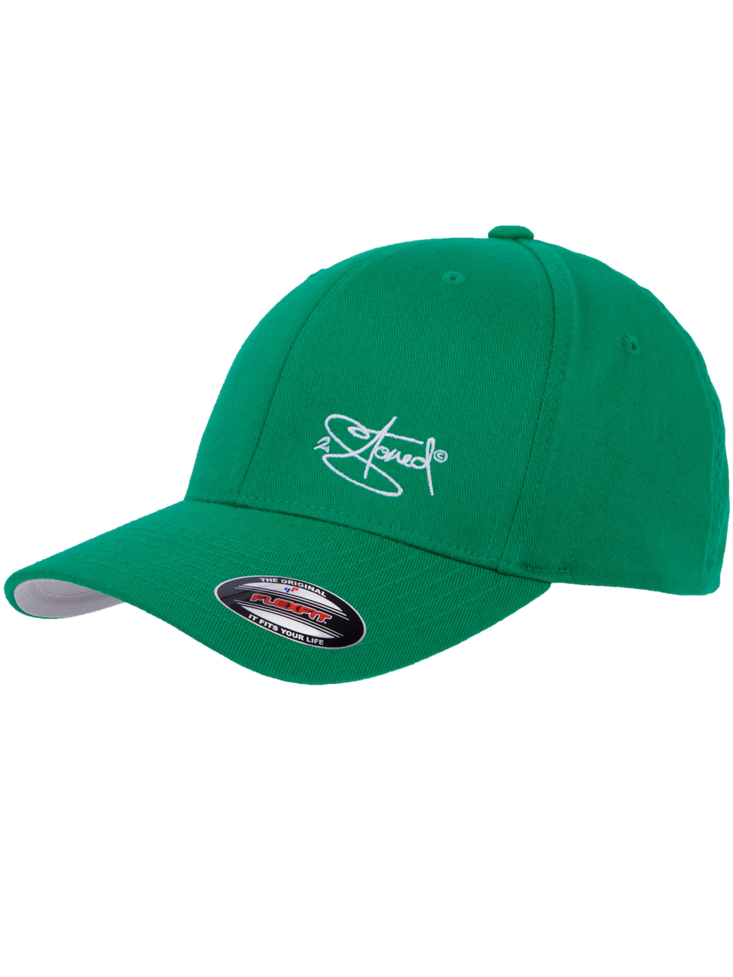 2Stoned Cap 'Flexfit Wooly Combed Classic'‌‌‌‌‌ in Grün: Vorderseite